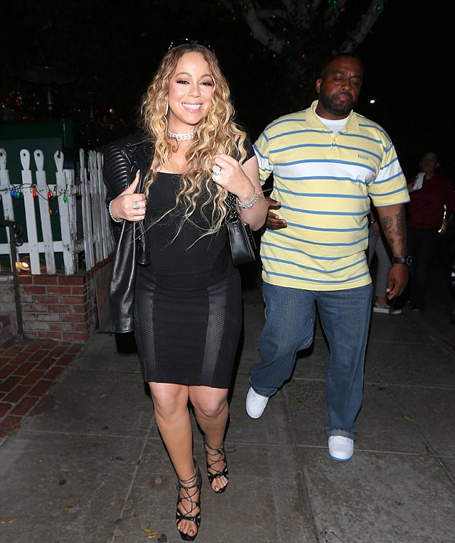 Mariah dines out at The Ivy restaurant in Los Angeles | mcarchives.com