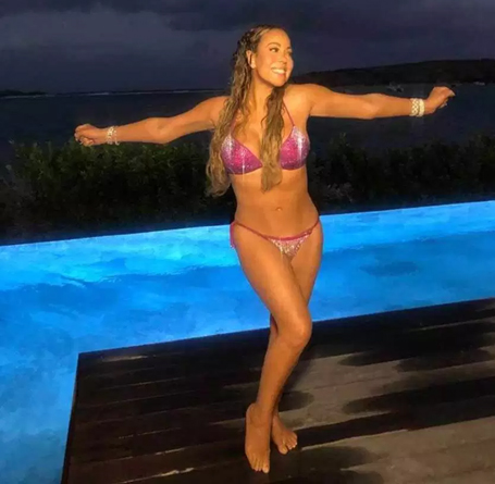 Mariah Carey shows off a toned figure | mcarchives.com