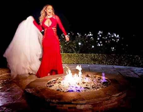 Mariah Carey almost caught on fire while filming video | mcarchives.com