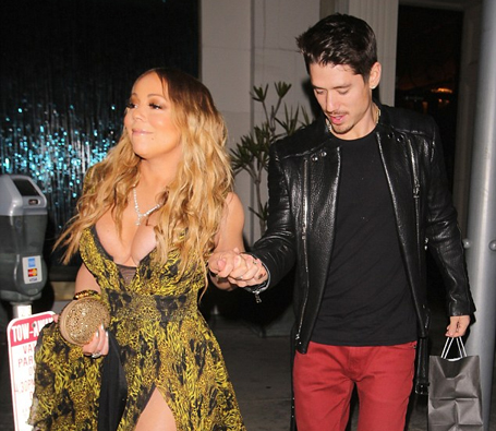 Mariah and toy boy Bryan grab a late night steak | mcarchives.com