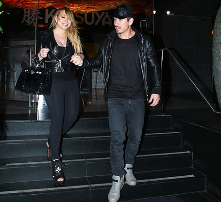 Mariah Carey and Bryan Tanaka on a sushi date | mcarchives.com