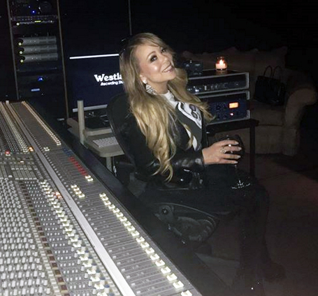 Mariah Carey is back in the recording studio | mcarchives.com