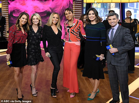 Mariah Carey flashes her cleavage in sequin blouse | mcarchives.com