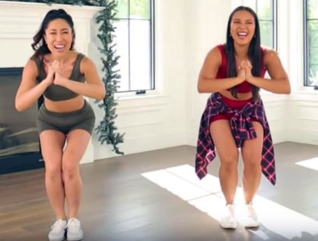 Blogilates's Mariah holiday squat video is only 4 minutes | mcarchives.com
