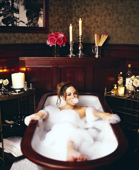 This haunts me: Mariah taking a bath on MTV's Cribs | mcarchives.com