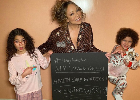 Mariah Carey and kids join #IStayHomeFor initiative | mcarchives.com