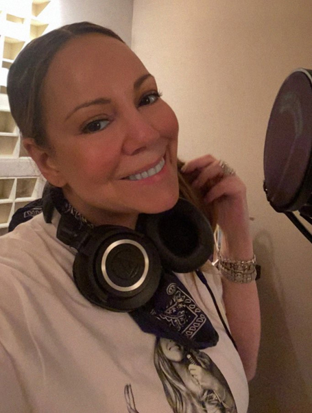 Mariah Carey celebrates milestone birthday in the studio | mcarchives.com
