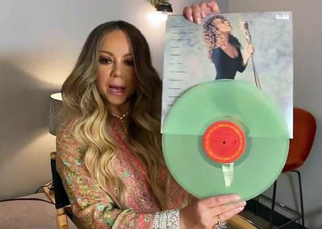 Mariah unboxes albums on vinyl for 30th anniversary | mcarchives.com