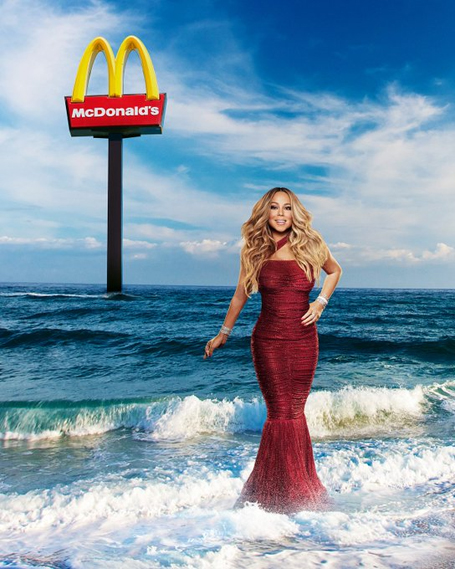 Mariah Carey seen in bizarre McDonald's ad | mcarchives.com