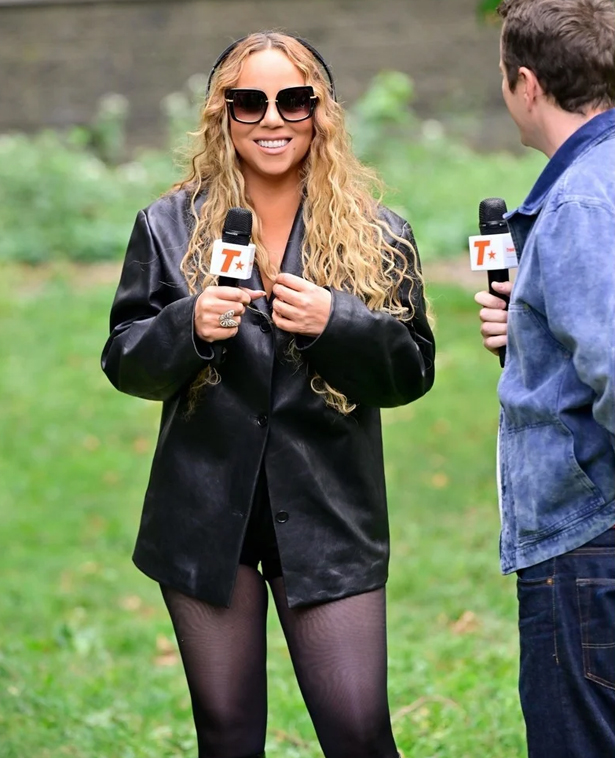 Mariah Carey looks stylish while promoting Here For It All | mcarchives.com