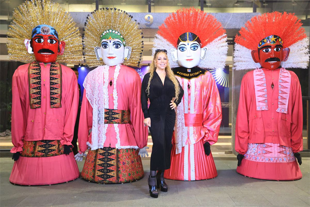 Mariah Carey arrives in Jakarta with Ondel-Ondel welcome | mcarchives.com