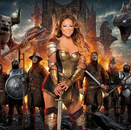 Mariah Carey all over Kit Harington | mcarchives.com