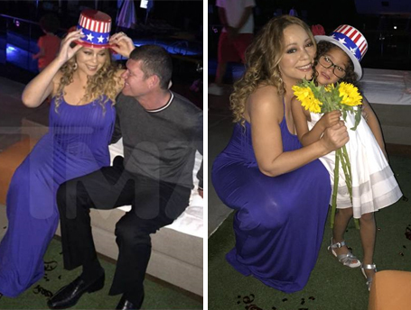 Mariah, James celebrating red, white, and you | mcarchives.com