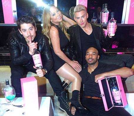 Mariah Carey glitters for vodka launch | mcarchives.com