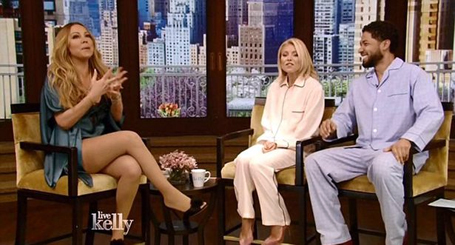 Mariah Carey wears lingerie for TV pyjama party | mcarchives.com
