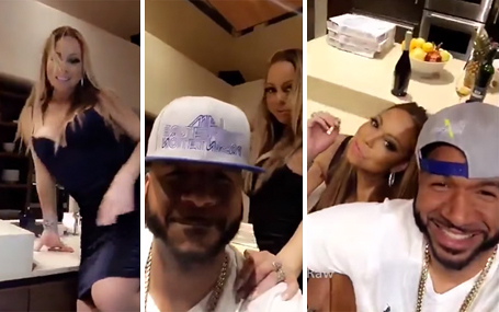 Mariah Carey gets frisky and friendly with DJ Suss One | mcarchives.com