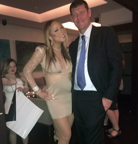 Mariah Carey cozies up to fiance James Packer | mcarchives.com