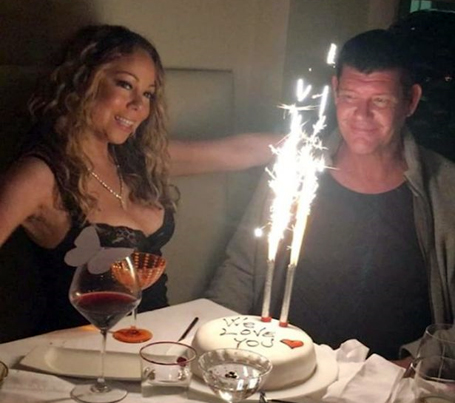 James looks so awkward as Mariah flaunts cleavage | mcarchives.com