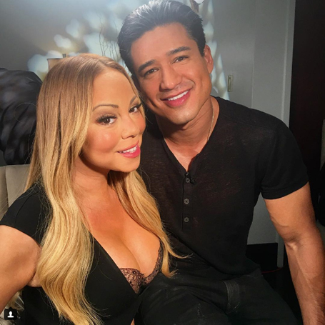 Mariah Carey's blindfolded surprise for Mario Lopez | mcarchives.com