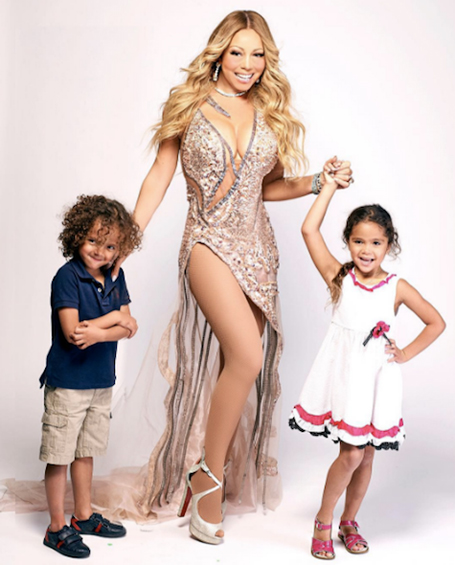 Mariah Carey and kids get glam | mcarchives.com